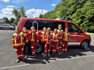 Mehr über den Artikel erfahren Gaudispiele der Kinderfeuerwehr zum 15. Jubiläum der Horbacher Flämmchen