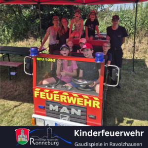 Mehr über den Artikel erfahren Gaudispiele für Kinderfeuerwehr zum 20. Jubiläum der Kinderfeuerwehr Ravolzhausen